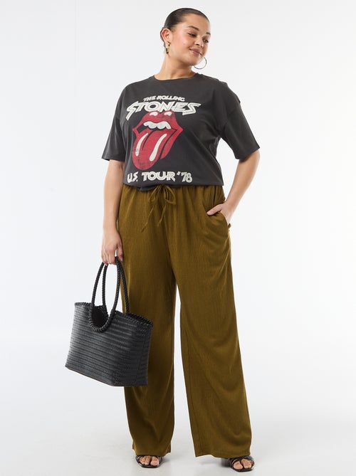 T-shirt de mangas curtas 'Rolling Stones' - Kiabi