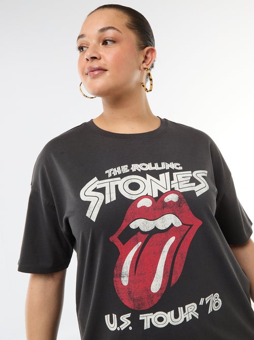 T-shirt de mangas curtas 'Rolling Stones' - Kiabi