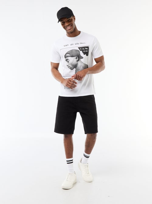 T-shirt de mangas curtas 'Tupac' - Kiabi