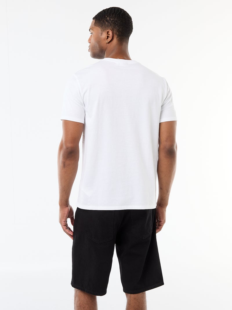 T-shirt de mangas curtas 'Tupac' Branco - Kiabi