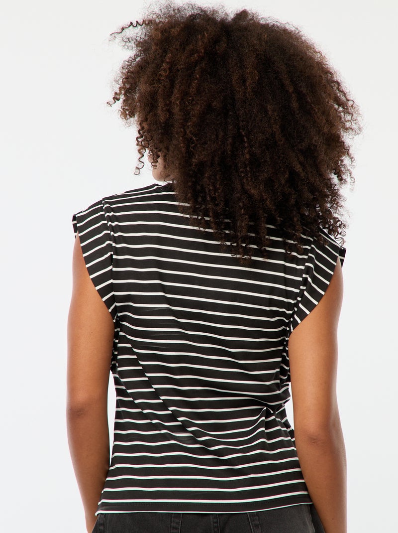 T-shirt de mangas largas Preto - Kiabi