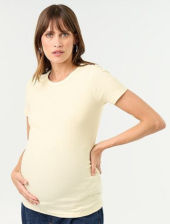 T-shirt de maternidade canelado