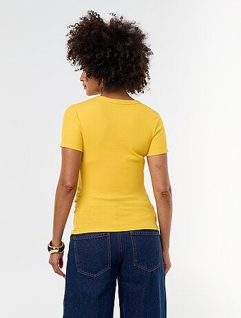 T-shirt de maternidade canelado