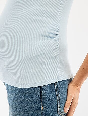 T-shirt de maternidade canelado