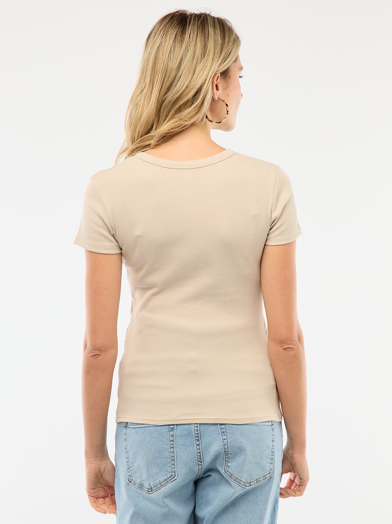 T-shirt de maternidade canelado Cinza - Kiabi