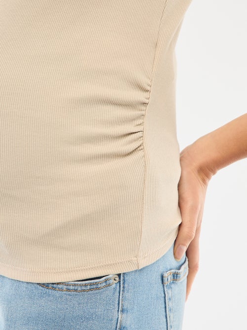 T-shirt de maternidade canelado - Kiabi