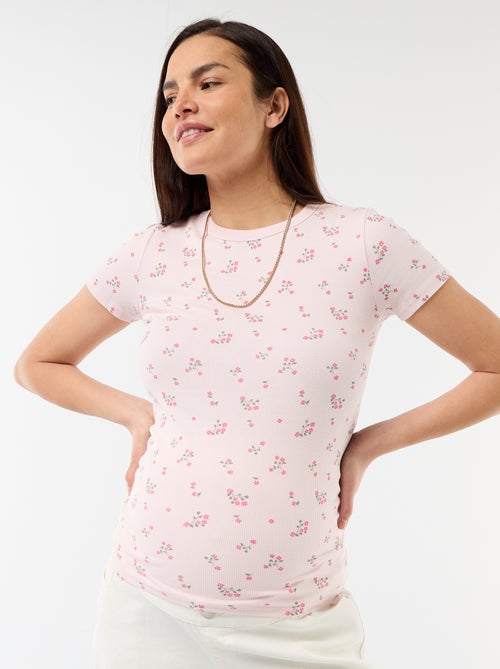 T-shirt de maternidade canelado - Kiabi