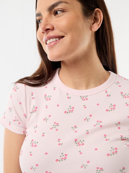 T-shirt de maternidade canelado - Kiabi