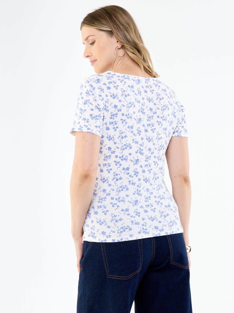 T-shirt de maternidade com decote cruzado Bege - Kiabi