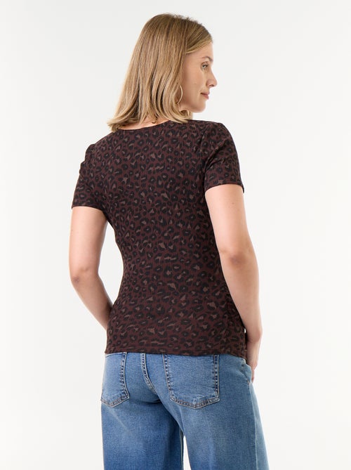 T-shirt de maternidade com decote cruzado - Kiabi