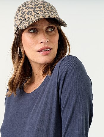 T-shirt de maternidade em malha canelada