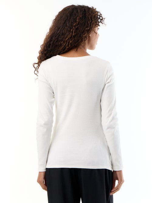 T-shirt de maternidade em malha canelada - Kiabi