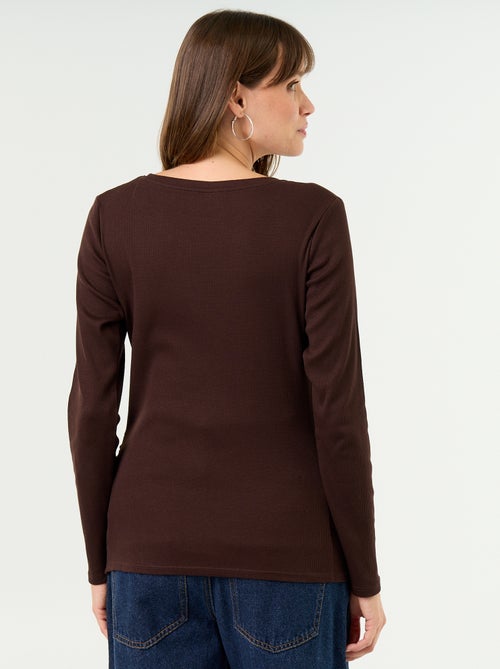 T-shirt de maternidade em malha canelada - Kiabi T-shirt de maternidade em malha canelada - Kiabi