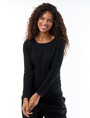 T-shirt de maternidade em malha canelada