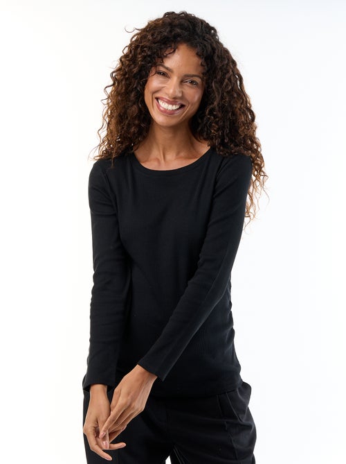 T-shirt de maternidade em malha canelada - Kiabi