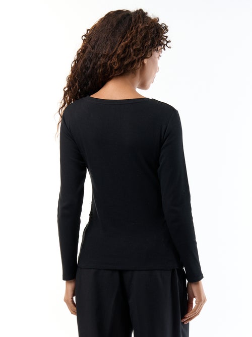 T-shirt de maternidade em malha canelada - Kiabi