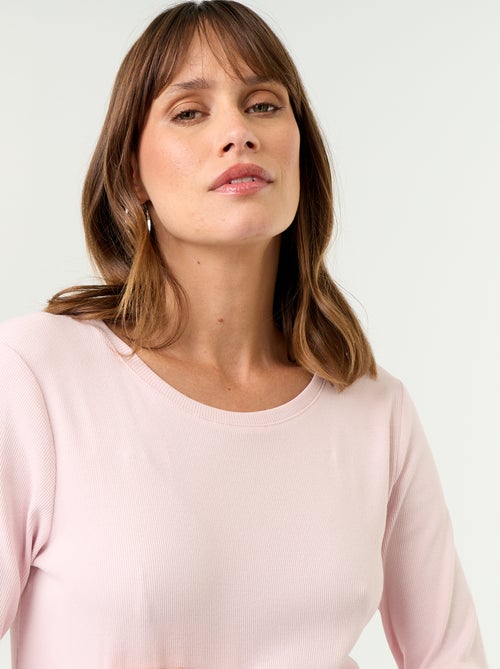 T-shirt de maternidade em malha canelada - Kiabi T-shirt de maternidade em malha canelada - Kiabi