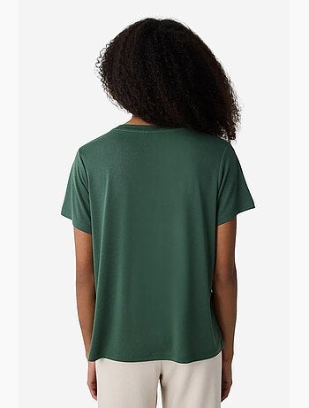 T-shirt de modal regular fit com gola redonda penti