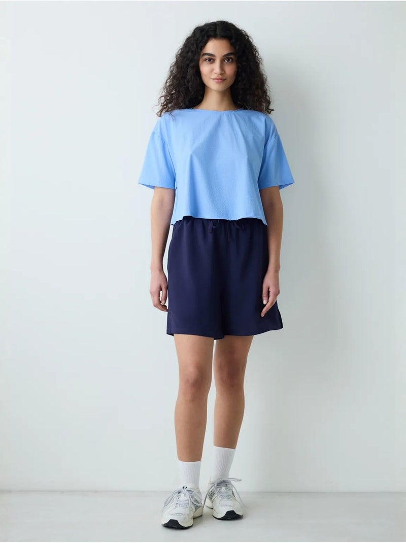 T-shirt de mulher com detalhe nas costas penti Azul-céu - Kiabi