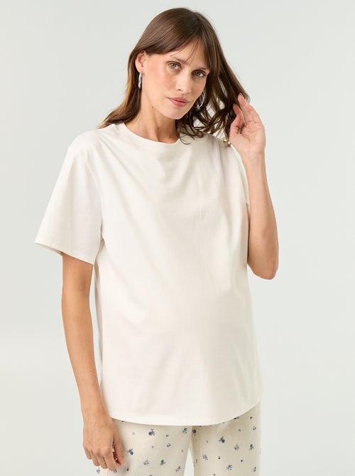 T-shirt de mulher em jersey de algodão de manga curta - Kiabi T-shirt de mulher em jersey de algodão de manga curta - Kiabi