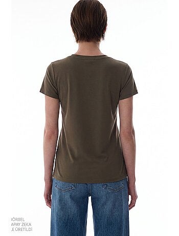 T-shirt de mulher em modal com decote em v penti