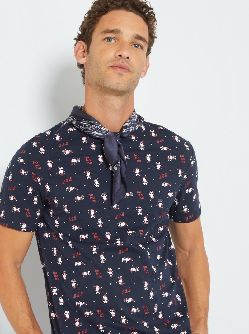 T-shirt de Natal AZUL - Kiabi