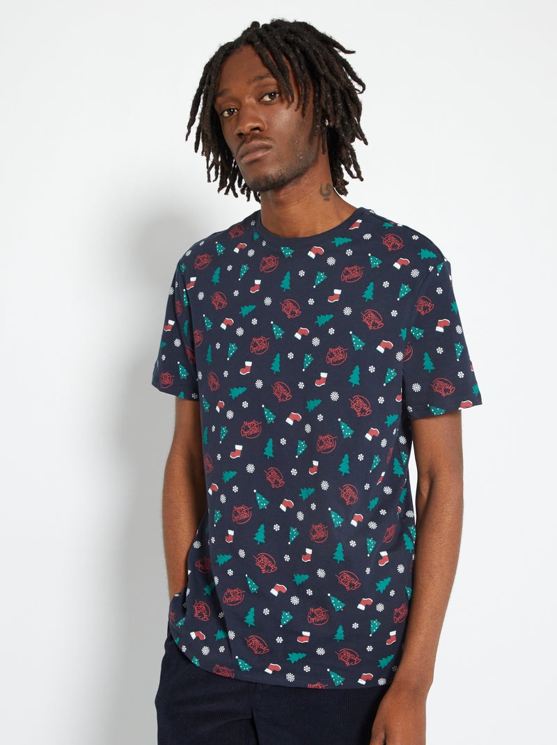 T-shirt de Natal AZUL - Kiabi