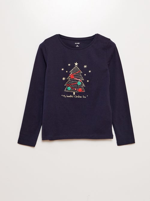 T-shirt de Natal com pompons - Kiabi
