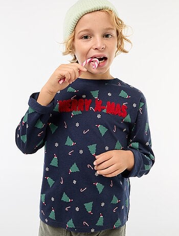 T-shirt de Natal de mangas compridas