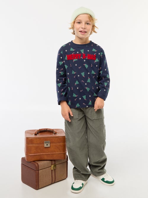 T-shirt de Natal de mangas compridas - Kiabi