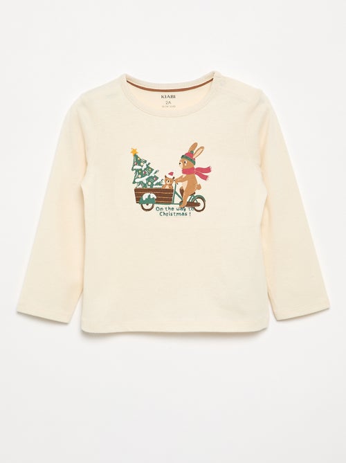T-shirt de Natal de mangas compridas - Kiabi