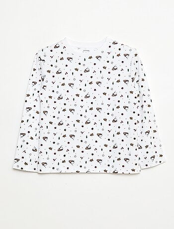 T-shirt de Natal de mangas compridas