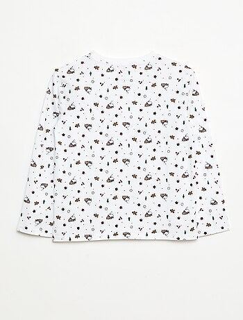 T-shirt de Natal de mangas compridas