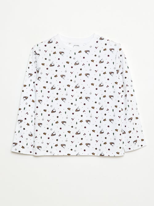 T-shirt de Natal de mangas compridas - Kiabi