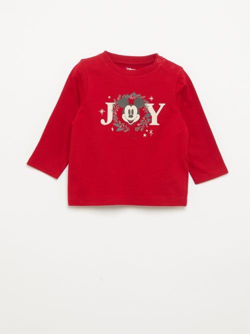 T-shirt de Natal de mangas compridas 'Disney' 'Mickey' - Kiabi