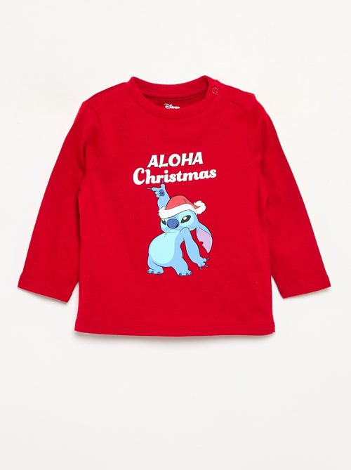 T-shirt de Natal de mangas compridas 'Disney' 'Stitch' - Kiabi