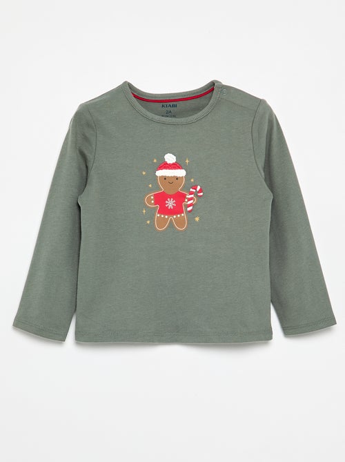 T-shirt de Natal de mangas compridas - Kiabi