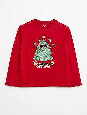 T-shirt de Natal de mangas compridas