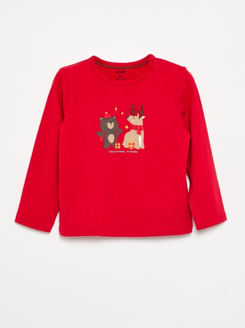 T-shirt de Natal de mangas compridas - Kiabi