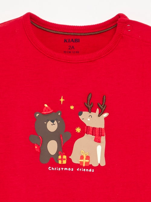 T-shirt de Natal de mangas compridas - Kiabi