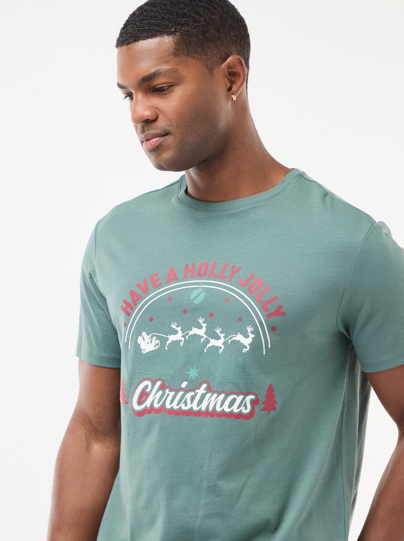 T-shirt de Natal Fantasia Verde - Kiabi