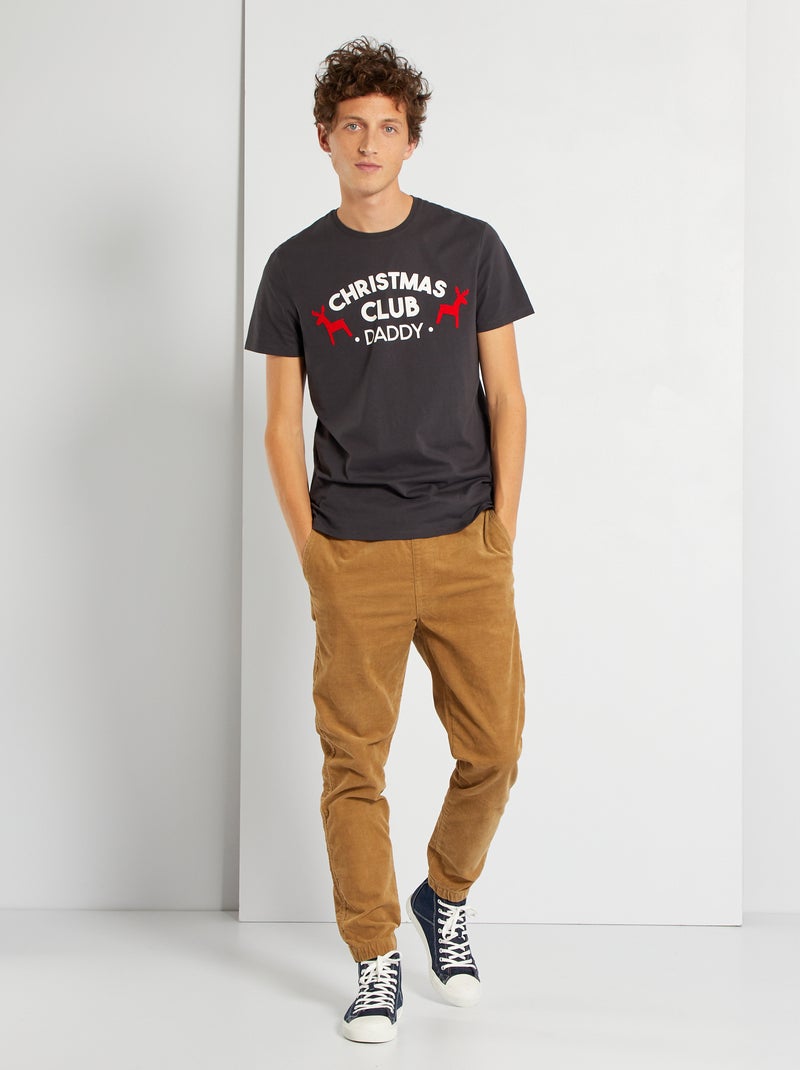 T-shirt de Natal + saco CINZA - Kiabi