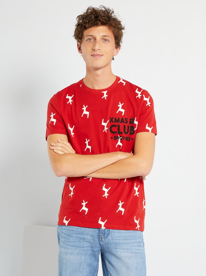 T-shirt de Natal + saco ROXO - Kiabi
