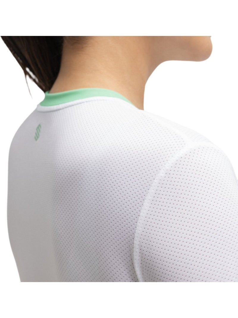 T-shirt de padel técnica para mulher Branco - Kiabi