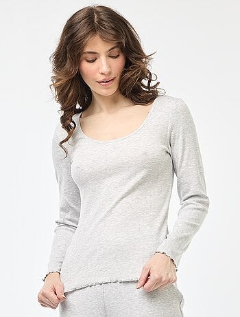 T-shirt de pijama canelado