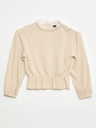 T-shirt de renda liso
