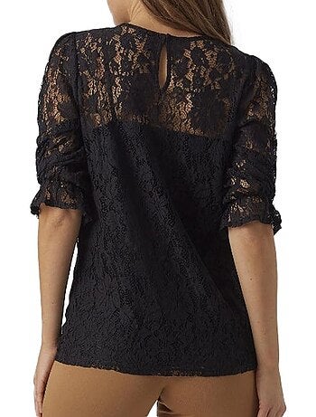 T-Shirt de Renda para Grávida Vero Moda Preto