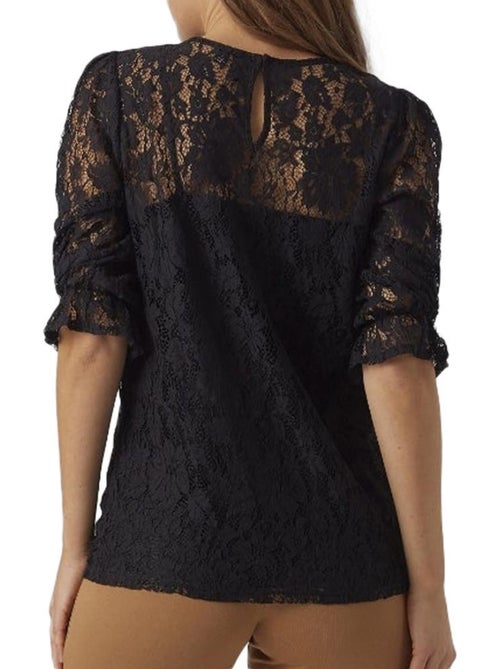 T-Shirt de Renda para Grávida Vero Moda Preto - Kiabi T-Shirt de Renda para Grávida Vero Moda Preto - Kiabi