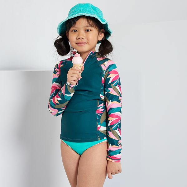 T Shirt De Surf Anti Uv Menina 3 12 Anos Verde Kiabi 7 00