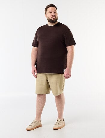 T-shirt de tecido fantasia canelado